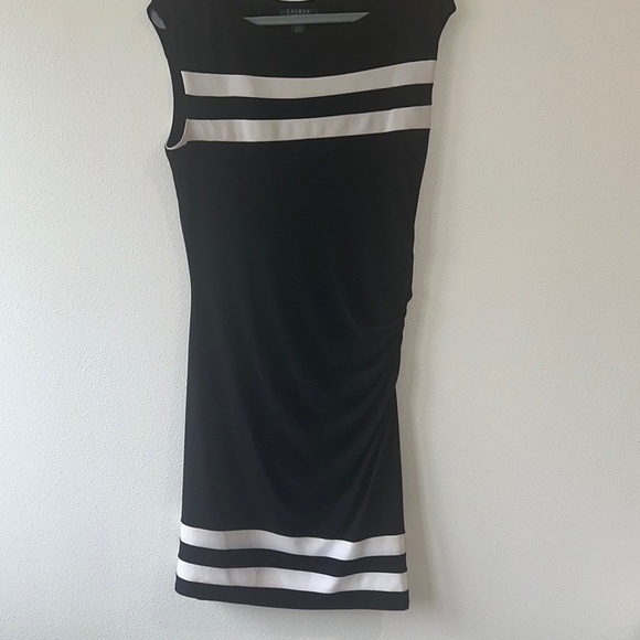 Lauren Ralph Lauren Black and White Sheath‎ Mini Dress - Picture 1 of 7